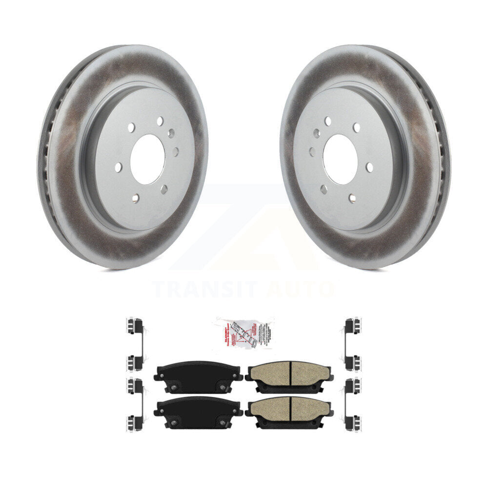 Rear Coated Disc Brake Rotors And Semi-Metallic Pads Kit For Cadillac SRX KGA-104068