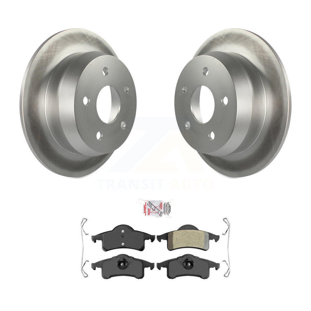 Rear Coated Disc Brake Rotors And Semi-Metallic Pad Kit For 1999-2004 Jeep Grand Cherokee KGA-104072