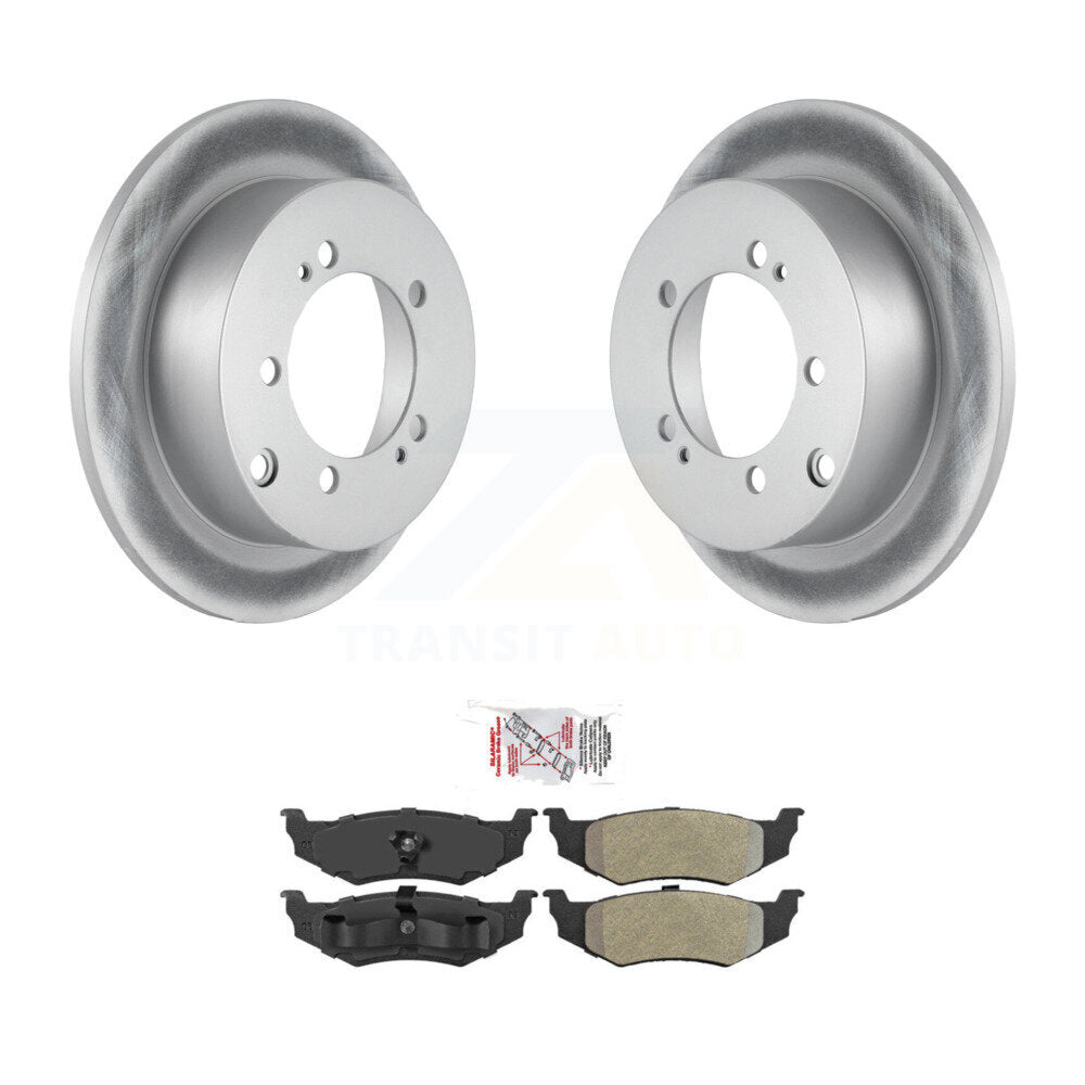 Rear Coat Brake Rotors Semi-Metallic Pad Kit For 00 Dodge Stratus With 14" Factory Wheels KGA-104078