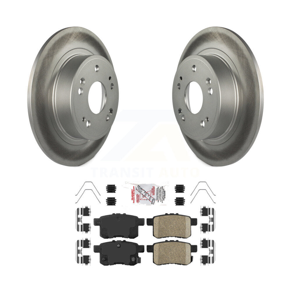 Rear Coated Disc Brake Rotors And Ceramic Pads Kit For Honda Accord Acura TSX KGA-104084