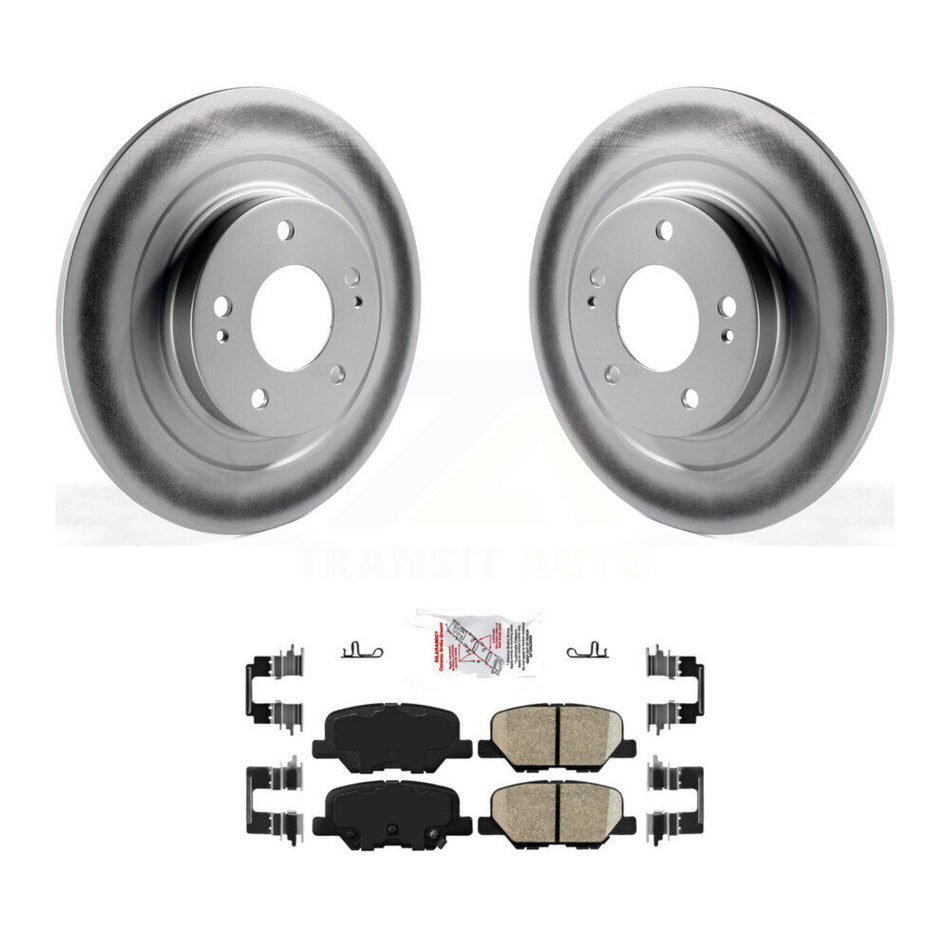 Rear Coated Disc Brake Rotors And Ceramic Pad Kit For Mitsubishi RVR Outlander PHEV Sport KGA-104093