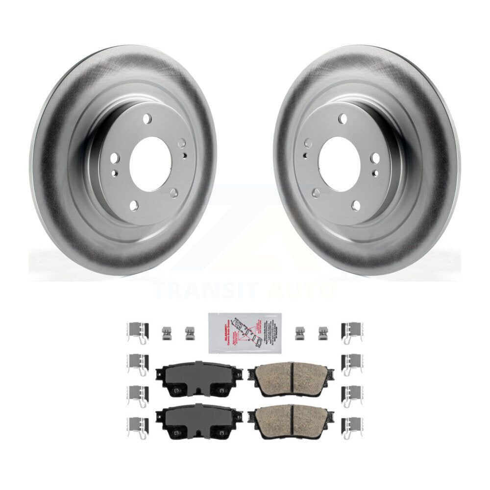 Rear Coated Disc Brake Rotors Ceramic Pad Kit For Mitsubishi Outlander Eclipse Cross PHEV KGA-104120
