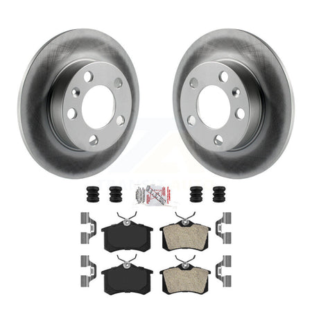 Rear Coated Disc Brake Rotors And Semi-Metallic Pads Kit For 2007-2010 Volkswagen Beetle KGA-104123