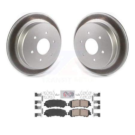 Rear Coated Disc Brake Rotors And Ceramic Pads Kit For 2017-2023 Nissan TITAN KGA-104125