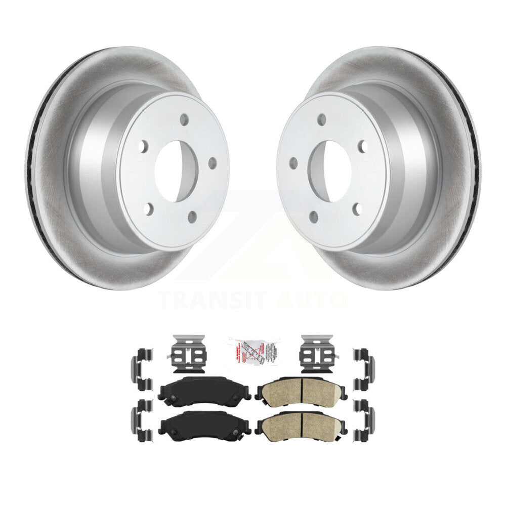 Rear Coated Brake Rotor & Ceramic Pad Kit For Chevrolet GMC Blazer S10 Jimmy Sonoma Isuzu KGA-104126