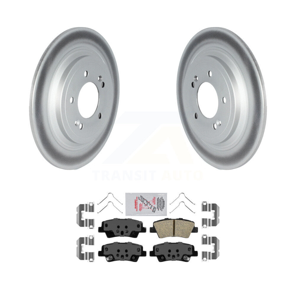 Rear Coated Disc Brake Rotors And Ceramic Pads Kit For Kia Sportage Hyundai Tucson Nexo KGA-104129