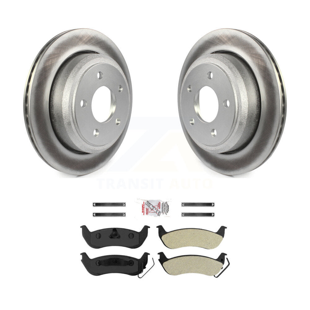 Rear Coated Disc Brake Rotors And Semi-Metallic Pad Kit For Ford Ranger Mazda B2300 B4000 KGA-104138