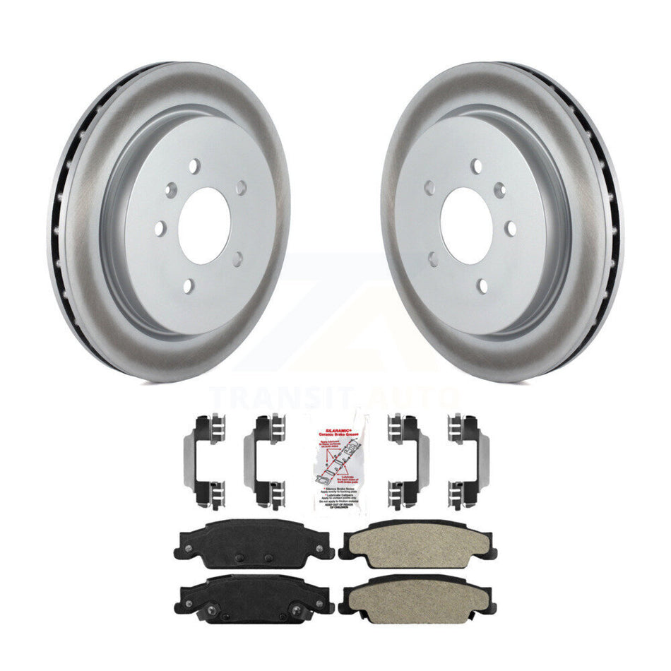 Rear Coated Disc Brake Rotors And Semi-Metallic Pads Kit For Cadillac CTS STS KGA-104139