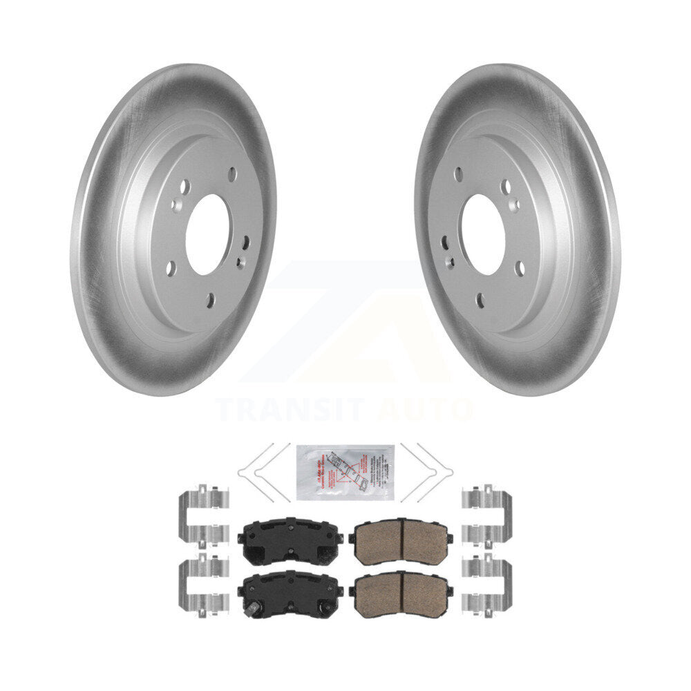 Rear Coated Disc Brake Rotors And Ceramic Pads Kit For Hyundai Kona Kia Seltos KGA-104167