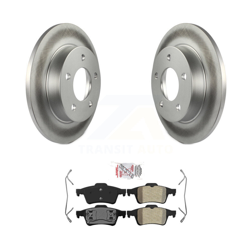 Rear Coated Disc Brake Rotors And Semi-Metallic Pads Kit For 2004-2005 Mazda 3 2.0L KGA-104170