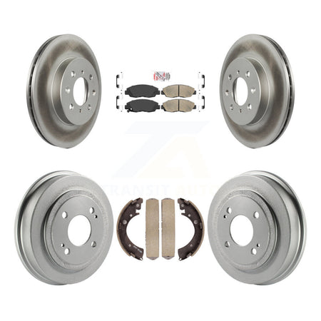 Front Rear Disc Brake Rotors Ceramic Pads And Coated Drum Kit For Honda Civic Acura EL KGA-104283