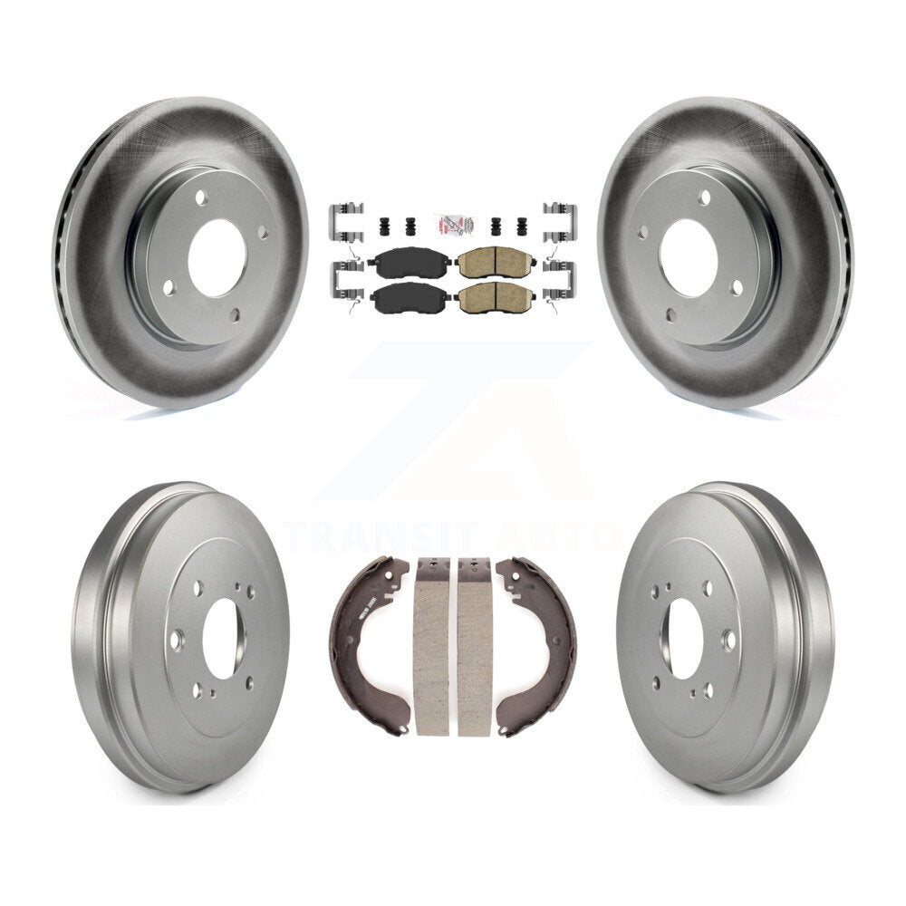 Front Rear Disc Brake Rotors Ceramic Pads And Coated Drum Kit For Nissan Sentra Cube KGA-104291
