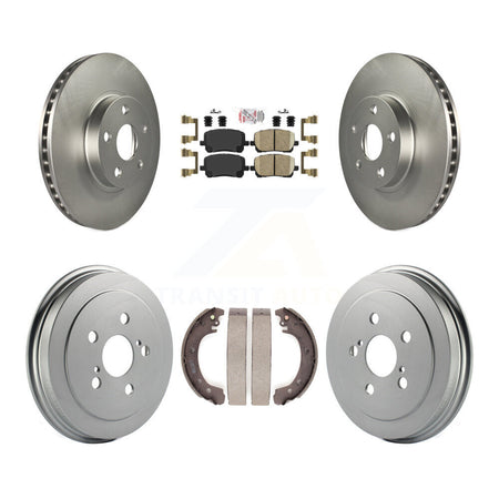 Front Rear Disc Brake Rotors Ceramic Pads And Coated Drum Kit For Toyota Corolla KGA-104296