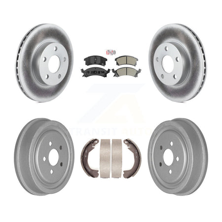 Front Rear Disc Brake Rotors Semi-Metallic Pad And Coated Drum Kit For Chevrolet Cavalier KGA-104303