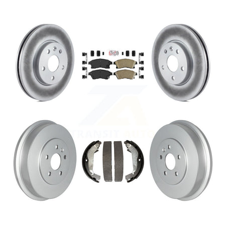 Front Rear Disc Brake Rotors Ceramic Pads And Coated Drum Kit For Chevrolet Cruze Limited KGA-104310