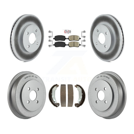 Front Rear Brake Rotors Ceramic Pad Coat Drum Kit For Pontiac Chevrolet Cobalt Saturn Ion KGA-104334