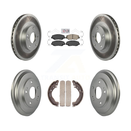 Front Rear Disc Brake Rotors Ceramic Pads And Coated Drum Kit For Honda Civic KGA-104342