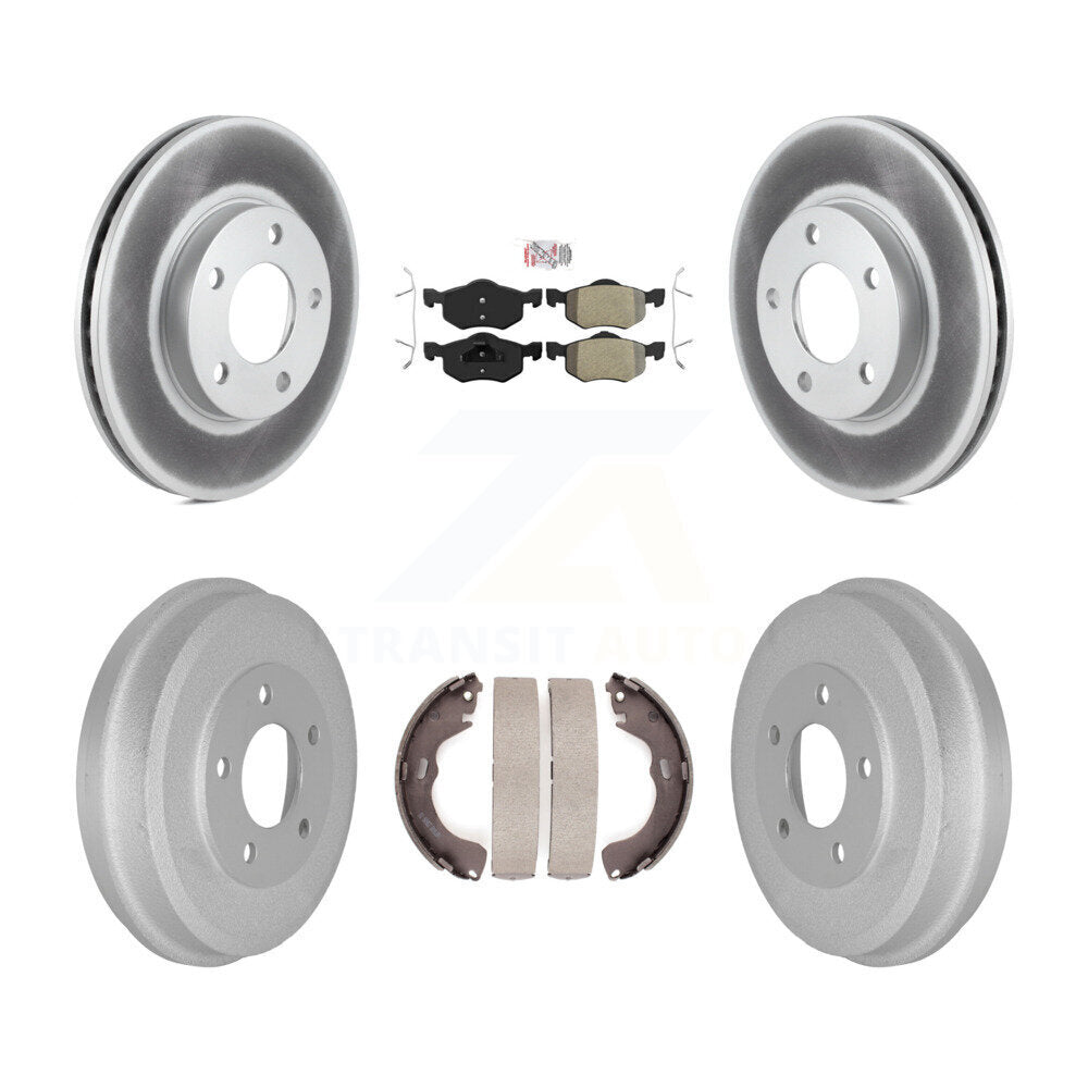 Front Rear Disc Brake Rotor Semi-Metallic Pad Coat Drum Kit For Ford Escape Mazda Tribute KGA-104348