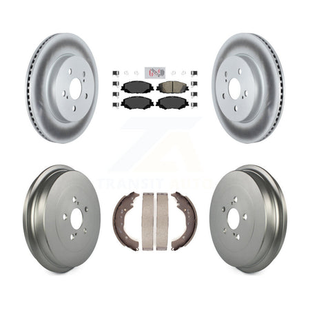 Front Rear Disc Brake Rotors Ceramic Pad And Coated Drum Kit For 2019 Toyota Corolla 2.0L KGA-104354