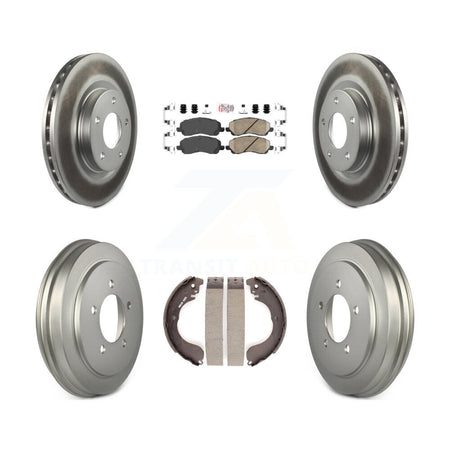 Front Rear Brake Rotor Ceramic Pad Coated Drum Kit For Jeep Patriot Compass Dodge Caliber KGA-104366