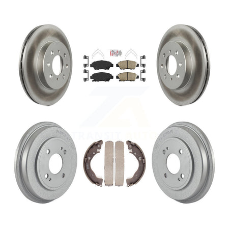 Front Rear Disc Brake Rotors Ceramic Pads And Coated Drum Kit For Honda Fit KGA-104381