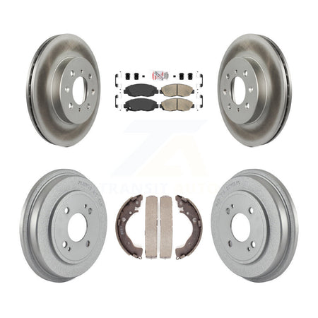 Front Rear Disc Brake Rotors Ceramic Pads And Coated Drum Kit For Honda Insight KGA-104382