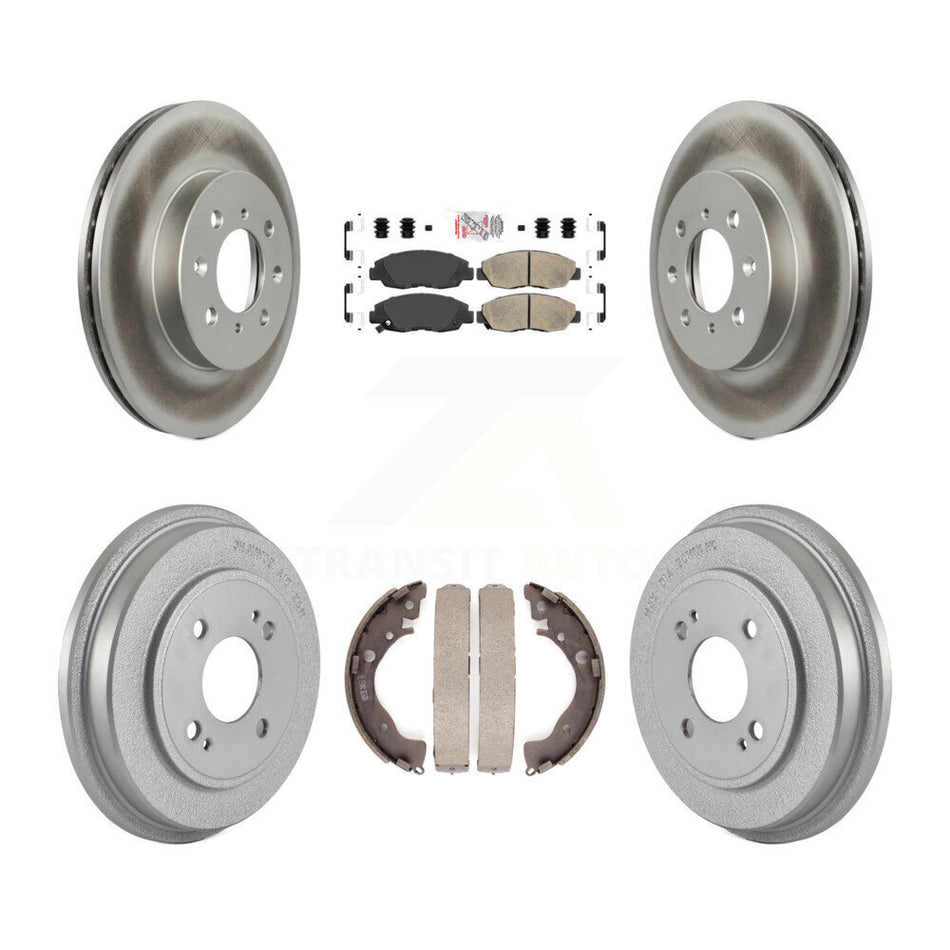 Front Rear Disc Brake Rotors Ceramic Pads And Coated Drum Kit For Honda Insight KGA-104382