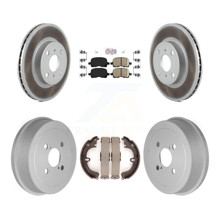 Front Rear Disc Brake Rotors Ceramic Pads And Coated Drum Kit For Toyota Corolla KGA-104388