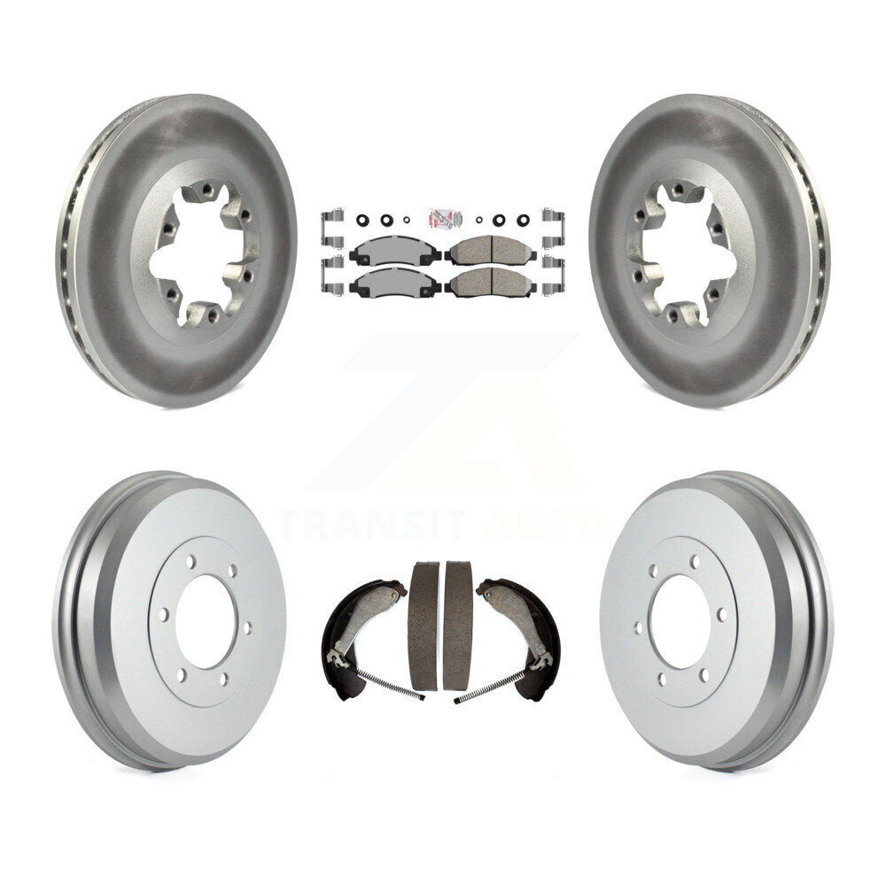 Front Rear Brake Rotors Ceramic Pad Coat Drum Kit For Chevrolet Colorado GMC Canyon Isuzu KGA-104392