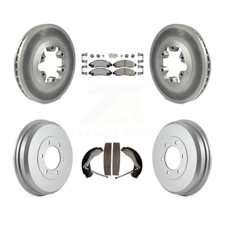 Front Rear Brake Rotors Ceramic Pad Coat Drum Kit For Chevrolet Colorado GMC Canyon Isuzu KGA-104392
