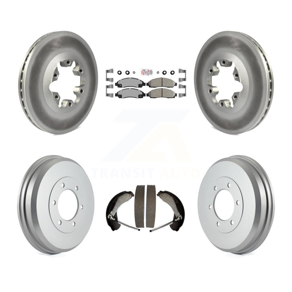 Front Rear Brake Rotors Ceramic Pad Coat Drum Kit For Chevrolet Colorado GMC Canyon Isuzu KGA-104392