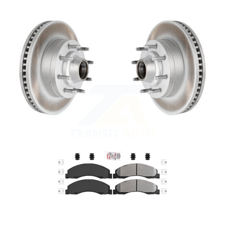 Front Coat Brake Rotors Semi-Metallic Pad Kit For Ford E-350 Super Duty E-250 E-150 E-450 KGA-104436