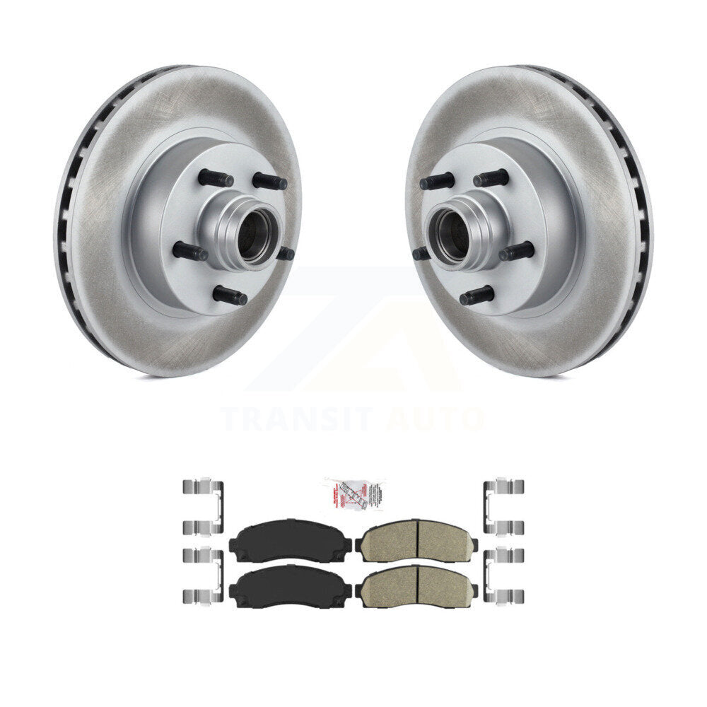 Front Coated Disc Brake Rotor Hub Ceramic Pad Kit For Ford Ranger Mazda B3000 B2300 B4000 KGA-104445