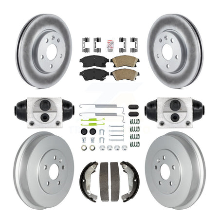 Front Rear Disc Brake Rotor Ceramic Pad Coated Drum Kit (9Pc) For Chevrolet Cruze Limited KGA-104535