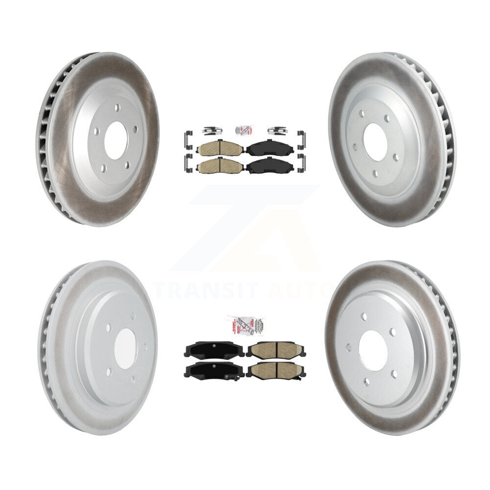 Front Rear Ceramic Pad Coated Disc Brake Rotor Kit (6Pc) For 1997-2004 Chevrolet Corvette KGA-104582