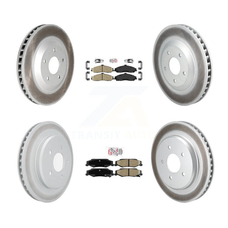 Front Rear Ceramic Pad Coated Disc Brake Rotor Kit (6Pc) For 1997-2004 Chevrolet Corvette KGA-104582
