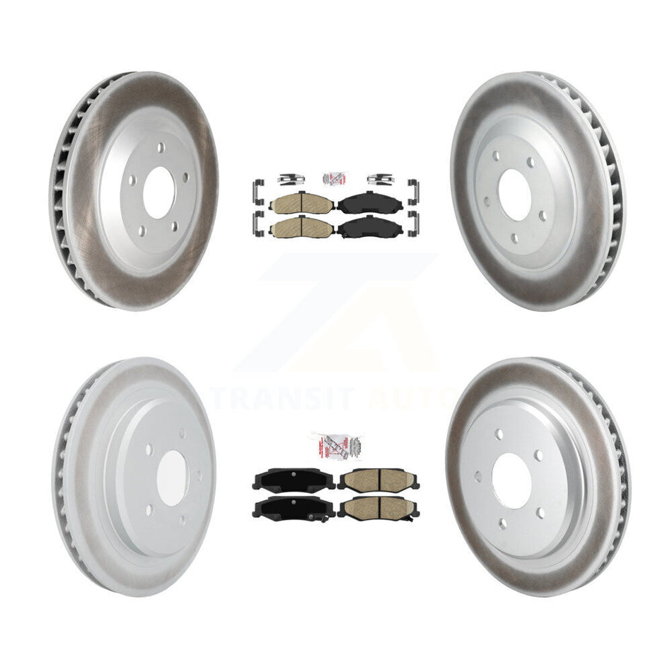 Front Rear Ceramic Pad Coated Disc Brake Rotor Kit (6Pc) For 1997-2004 Chevrolet Corvette KGA-104582