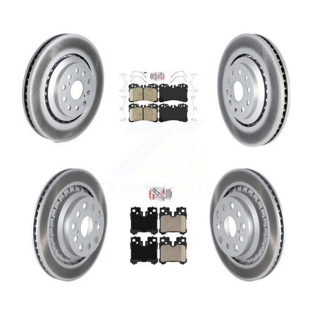 Front Rear Ceramic Pads And Coated Disc Brake Rotors Kit (6Pc) For Lexus LS460 LS600h KGA-104583