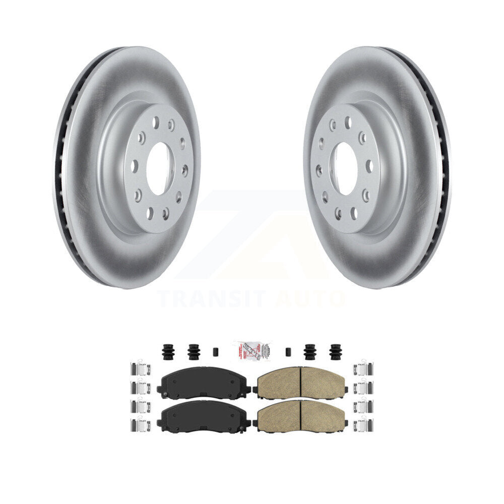 Front Coated Disc Brake Rotors And Ceramic Pads Kit For Jeep Wrangler KGA-104589