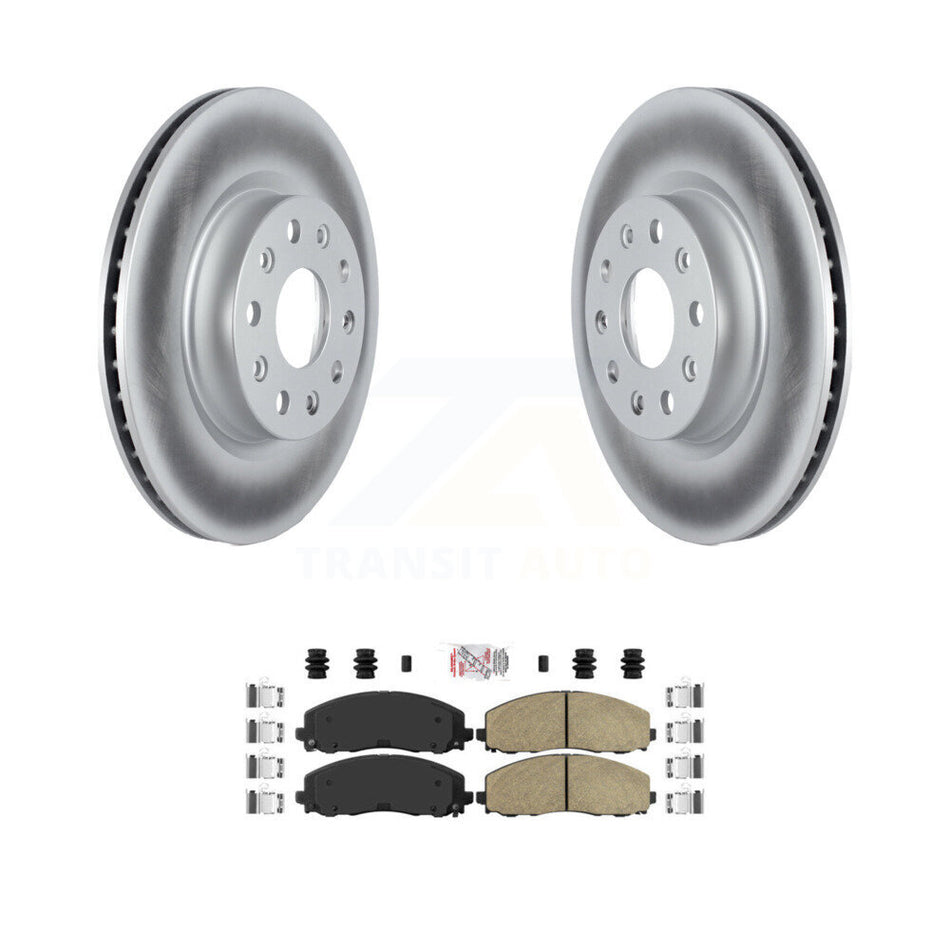 Front Coated Disc Brake Rotors And Ceramic Pads Kit For Jeep Wrangler KGA-104589