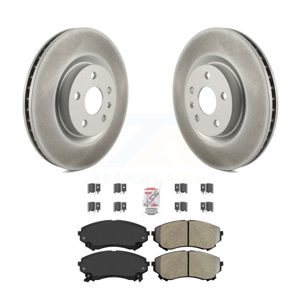 Front Coated Disc Brake Rotors And Semi-Metallic Pads Kit For Cadillac CTS KGA-104591
