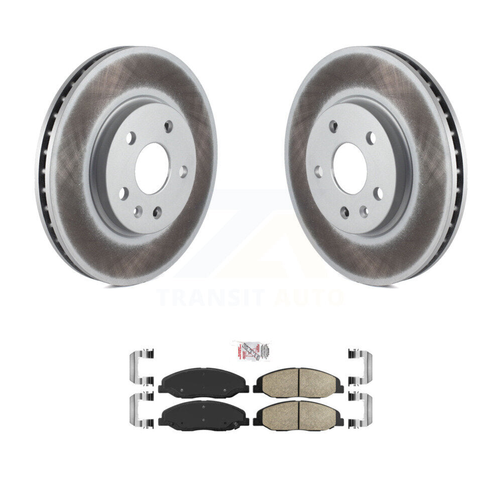 Front Coated Disc Brake Rotors And Ceramic Pads Kit For Cadillac CTS KGA-104592