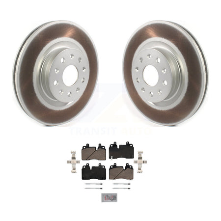 Front Coated Disc Brake Rotors And Ceramic Pads Kit For Cadillac CT6 KGA-104593