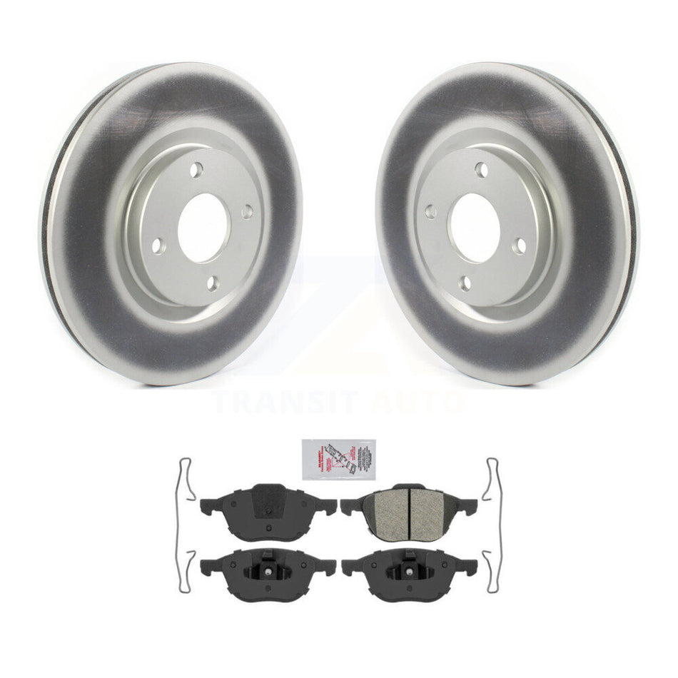 Front Coated Disc Brake Rotors And Semi-Metallic Pads Kit For 2018-2022 Ford EcoSport KGA-104599