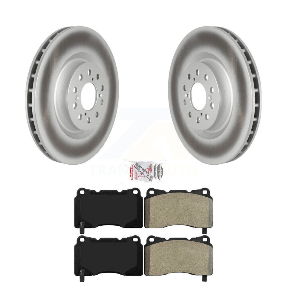 Front Coated Disc Brake Rotors And Semi-Metallic Pad Kit For 2017-2020 Honda Civic Type R KGA-104608