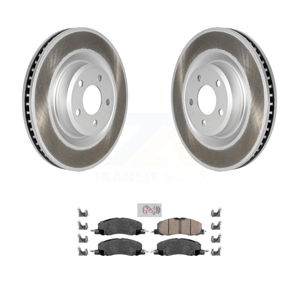 Front Coated Disc Brake Rotors And Ceramic Pads Kit For Ford Explorer Lincoln Aviator KGA-104609
