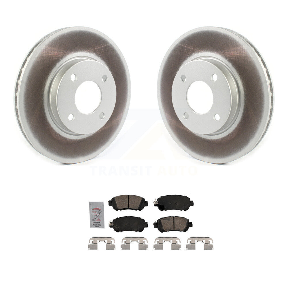 Front Coated Disc Brake Rotors And Ceramic Pads Kit For Nissan Kicks Versa KGA-104610