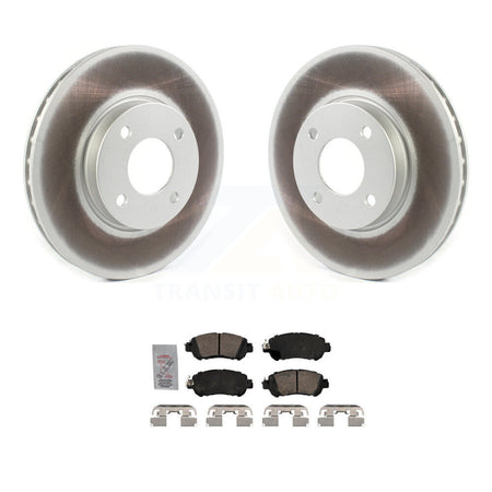 Front Coated Disc Brake Rotors And Ceramic Pads Kit For Nissan Kicks Versa KGA-104610