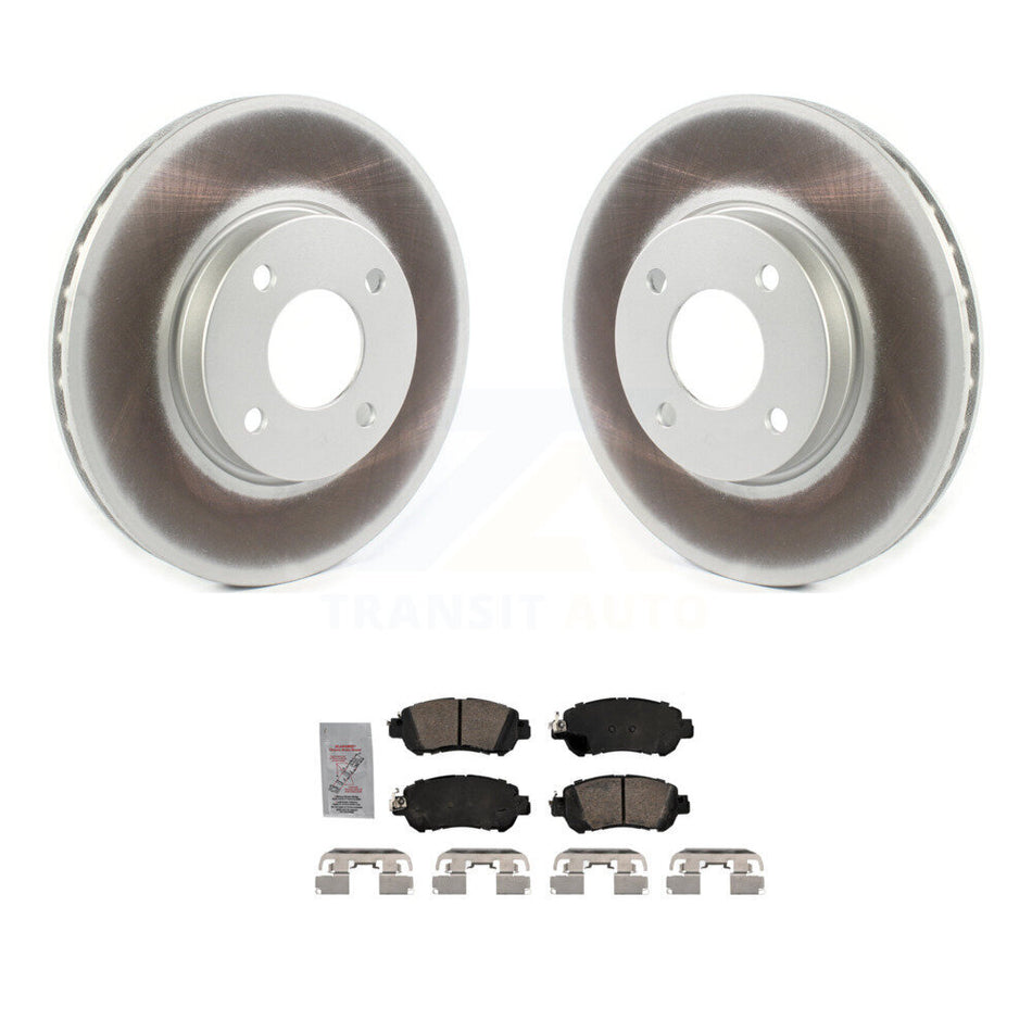 Front Coated Disc Brake Rotors And Ceramic Pads Kit For Nissan Kicks Versa KGA-104610