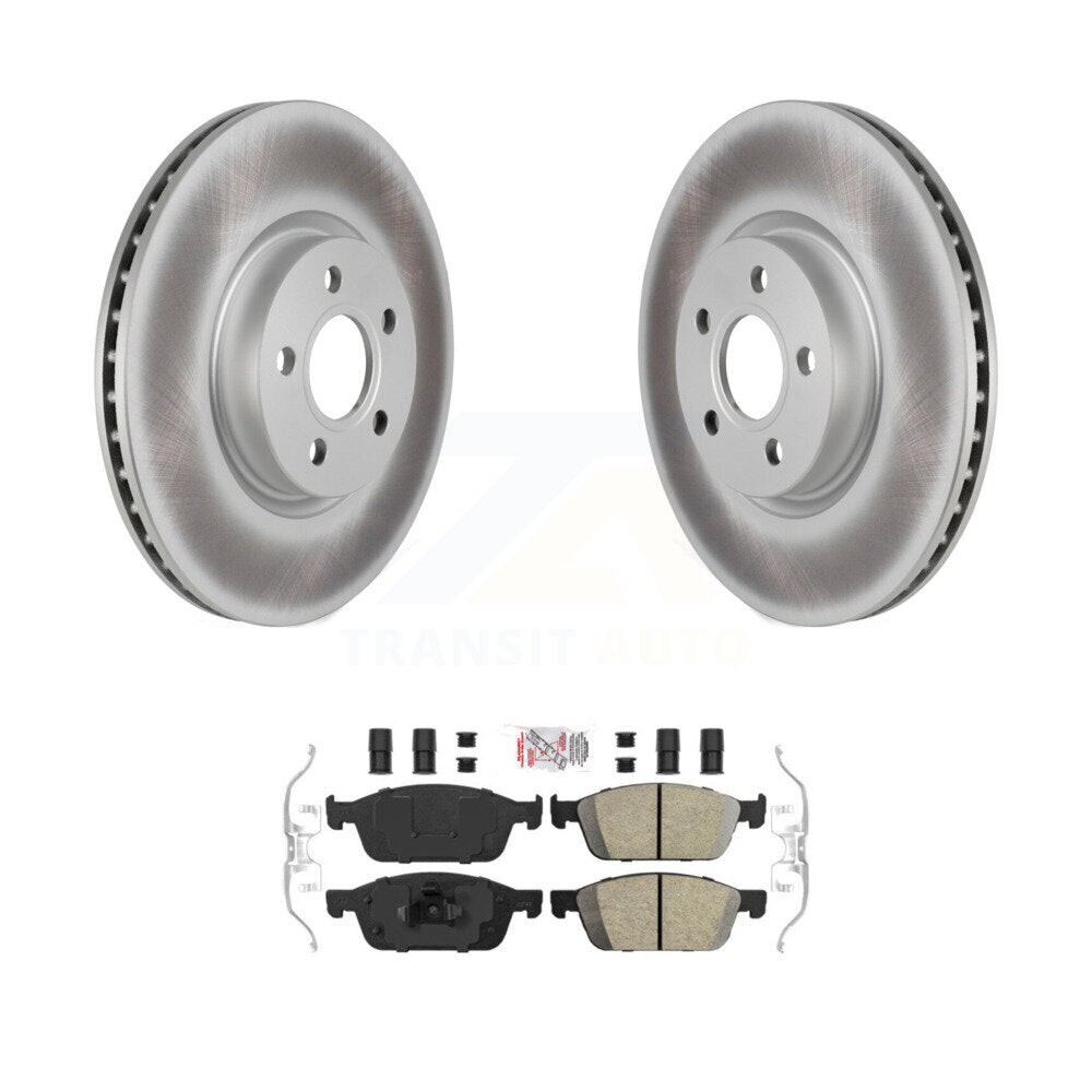 Front Coated Disc Brake Rotors And Ceramic Pads Kit For Ford Transit Connect KGA-104614